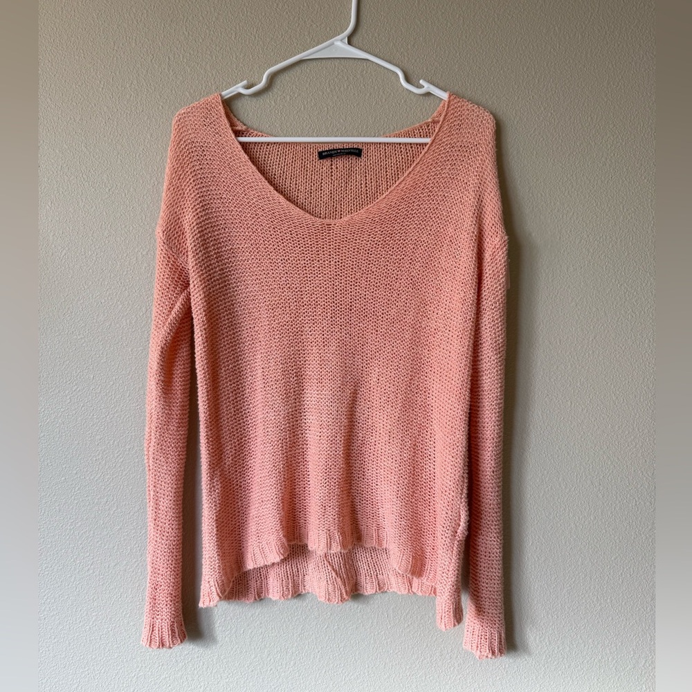 Brandy Melville Blush/orange  V-Neck Sweater